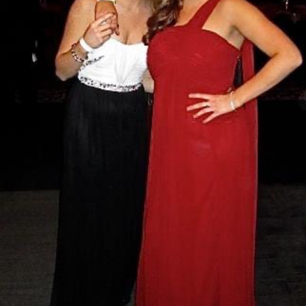 Red formal gown